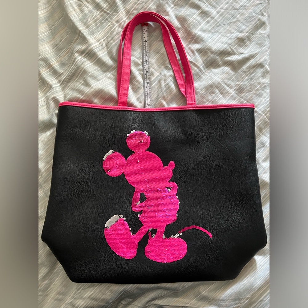 Loungefly Disney Parks Mick Mouse reversible sequin tote